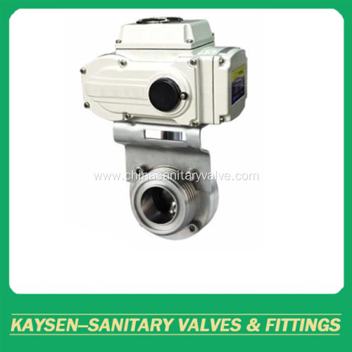 SMS Hygienic Electric Actuator Butterfly Valves Male end